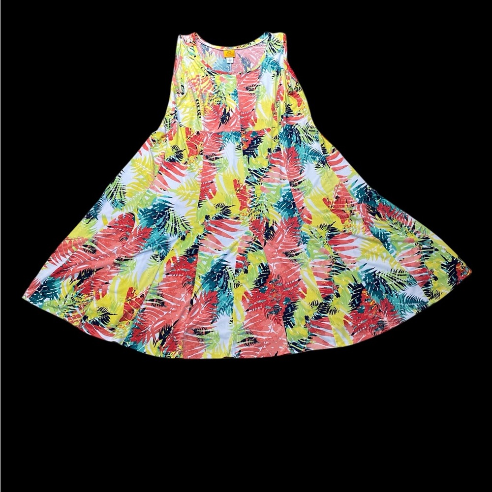 Ruby Rd Tropical Sleeveless Dress- Women’s 3X